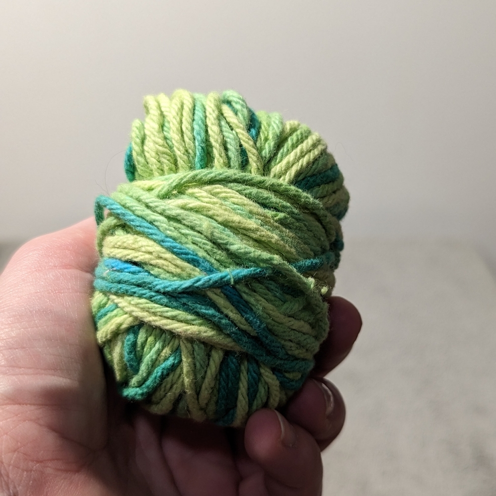 YARN Cotton Hand dyed 1oz Lily Sugar N Cream Swimming Pool + yellow